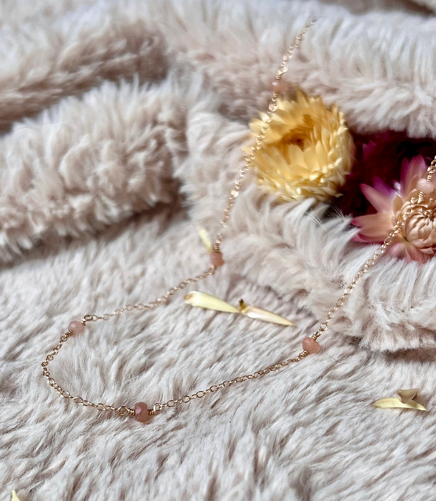 Peach Orbit Necklace