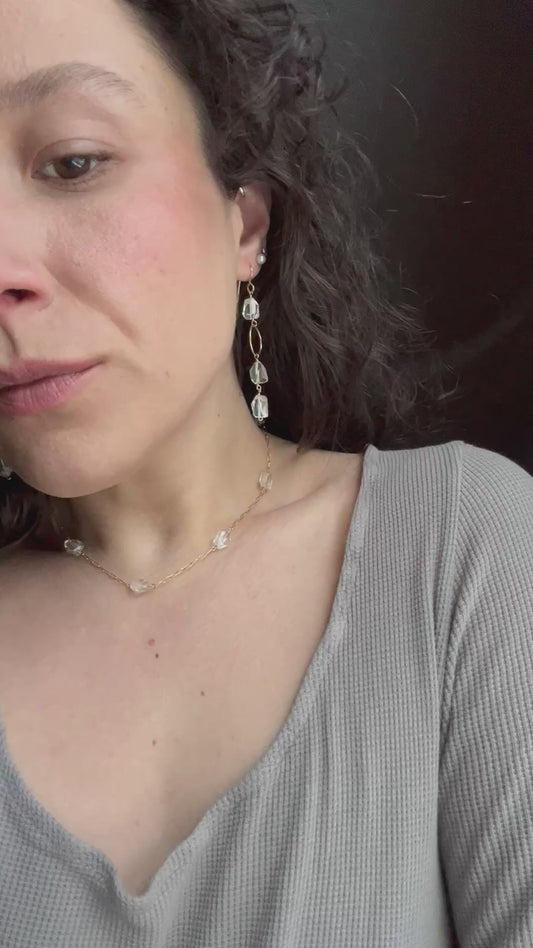 Micro Paperclip Orbit Necklace