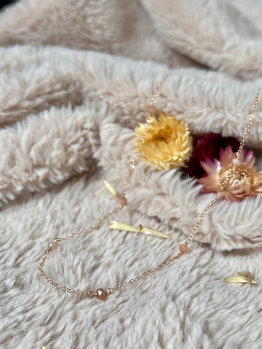 Peach Orbit Necklace