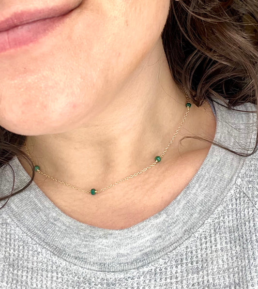 Emerald Orbit Necklace