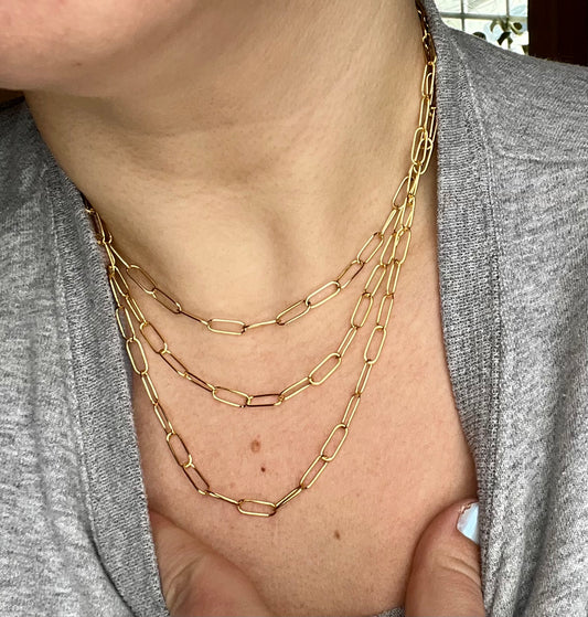 Paper Clip Chain Necklace